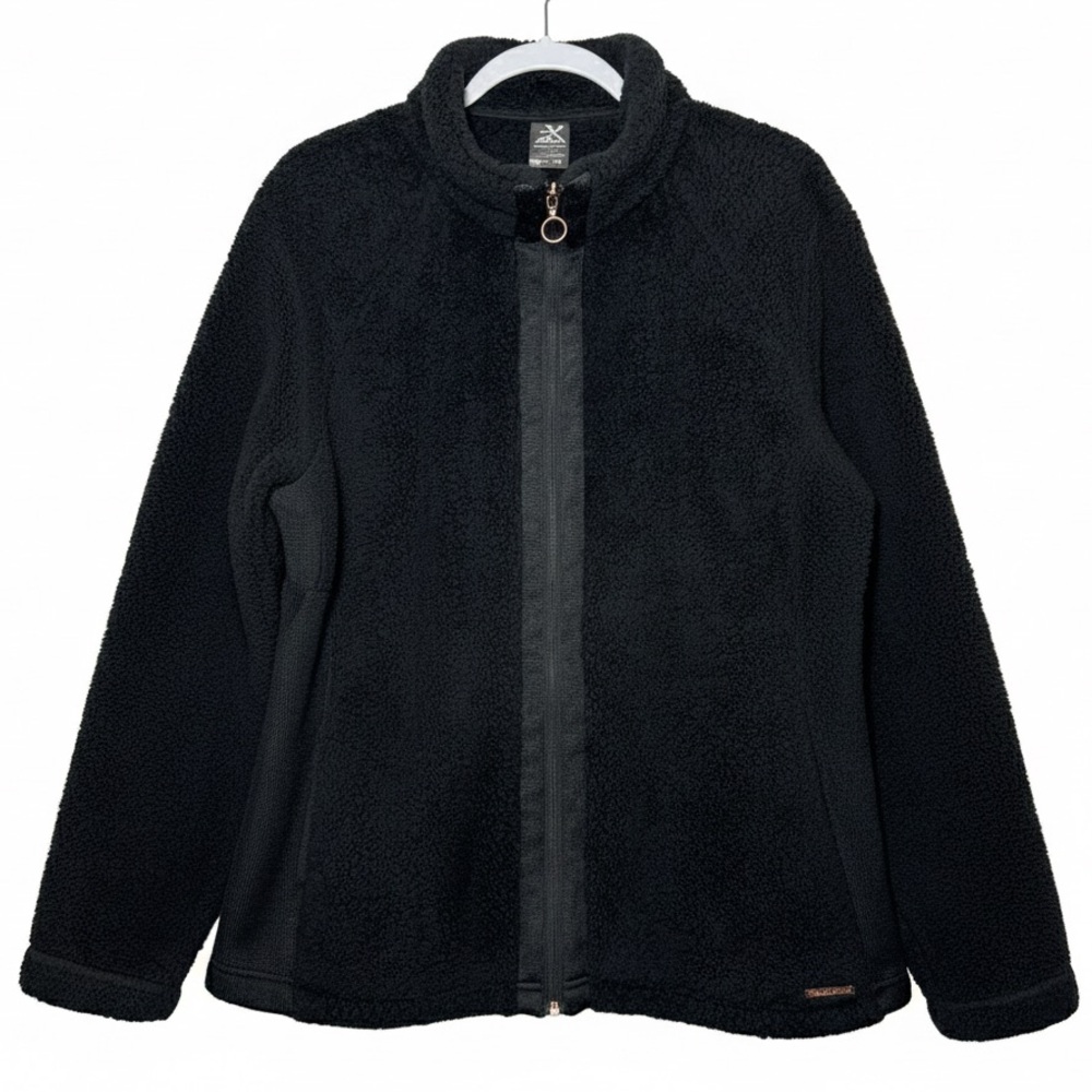 ZeroXposur Black XXL Full Zip‎ Sherpa Fleece Jacket Cozy Warm Outdoors